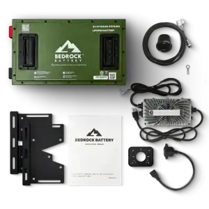 Bedrock LiFePO4 battery kit with accessories