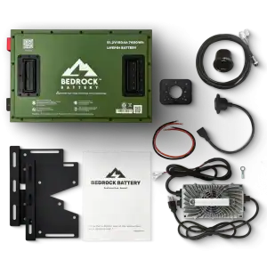 Bedrock LiFePO4 battery kit with accessories
