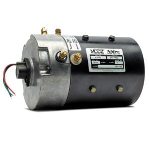 Industrial electric motor with terminals and wiring leads