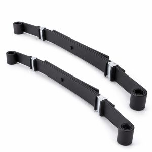 Pair of black vehicle leaf springs