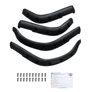 Black fender flare kit with screws and instructions