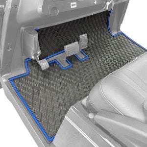 Custom vehicle floor mat for enhanced protection and style.
