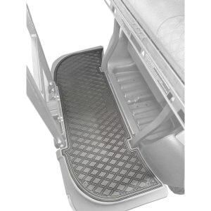 Durable rubber floor mat for custom carts, providing slip resistance and easy cleaning.