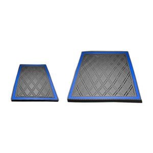 Rubber mats for custom carts, durable and slip-resistant for food service and commercial application.