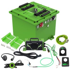 Advanced EV battery pack with high capacity and durability for custom carts.